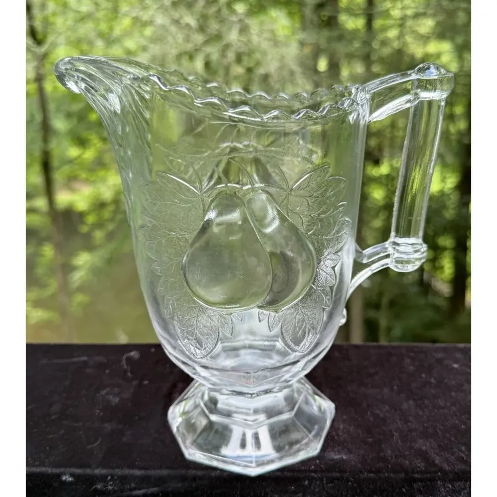 Jeannette Glass- Adams Baltimore Pear Depression Glass Clear Creamer